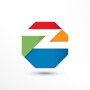 Hexagon Color Letter Z Logo
