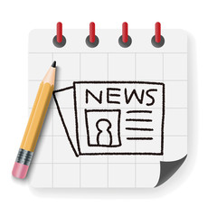 newspaper doodle drawing