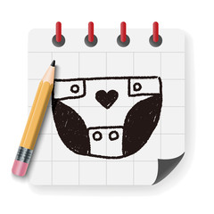 Diapers doodle drawing