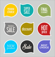 Modern sale stickers collection 