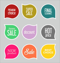 Modern sale stickers collection 