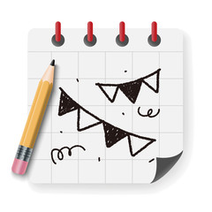 doodle Colored ribbon