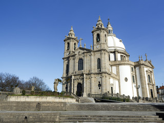 Fototapeta na wymiar Sanctuary of Sameiro in Braga, north of Portugal