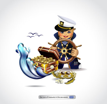 jolly sailor and a chest full of treasures