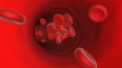 3d rendered close up of a blood clot.