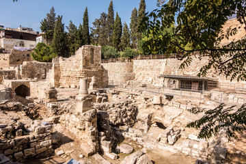Fototapeta premium Remains of Bethesda Pool in Jerusalem