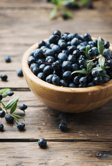 Myrtle berry on the wooden table
