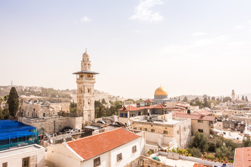 Fototapeta premium The mosque and Dome of the Rock, Jerusalem, Israel
