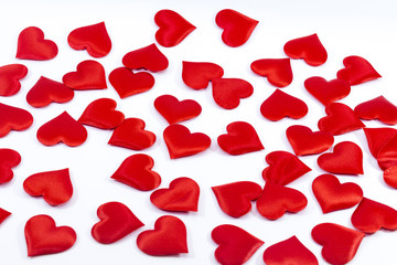 Hearts isolated on a white background.