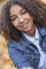 Beautiful Mixed Race African American Girl Teenager