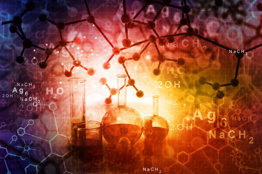 Abstract Molecules.  science and technology  background.