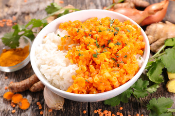 red lentils cooked with spices