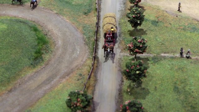 Horse Drawn cart with hay