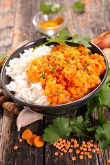 red lentils and rice