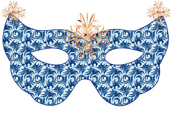 Máscara de carnaval en azul