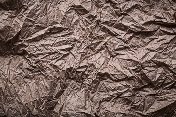 Close up view of messy crumpled paper