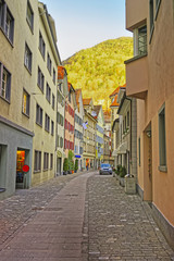 Fototapeta na wymiar Mountain view in the Old Town of Chur