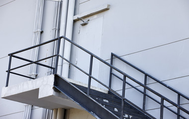 Naklejka premium Metal fire escape