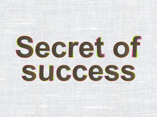 Business concept: Secret of Success on fabric texture background