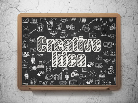 Finance concept: Creative Idea on School Board background
