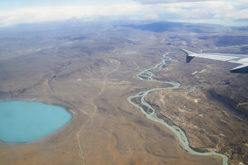 Patagonien mit Lago Argentino von oben