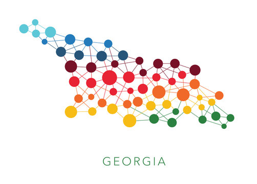 dotted texture Georgia vector background 