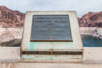 View of the Hoover Dam in Nevada, USA