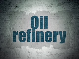 Industry concept: Oil Refinery on Digital Paper background