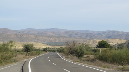 Road into Tabernas Desert