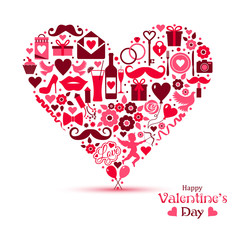 Vector card of Valentine Day.