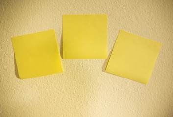 The paper note stick to concrete wall  , digital effect vintage style