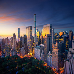 New York City Manhattan at sunrise