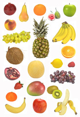 Set frische Früchte freigestellt