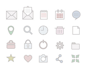 Web icons for web and mobile