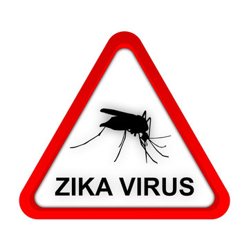 Schild ZIKA Virus rot wei&szlig;