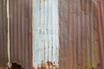 rusty old zinc wall texture background
