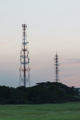 Telecommunication tower sunrise time