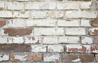 old structure of brick wall