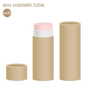 Brown eco cosmetic tube