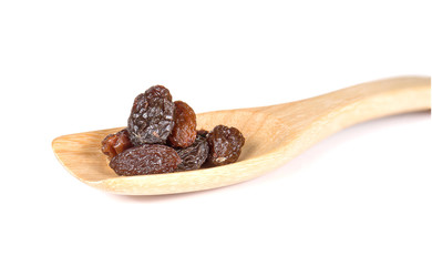 Dried grapes,Raisin on white background.