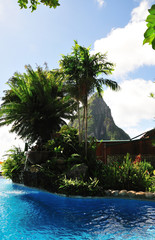 Pool with view of Piton
