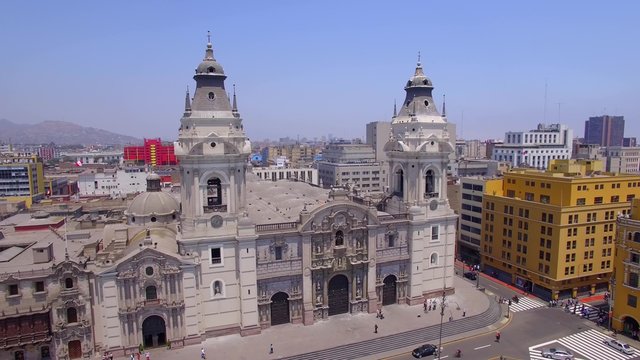 Flight over Main Square, Cathedral of Lima