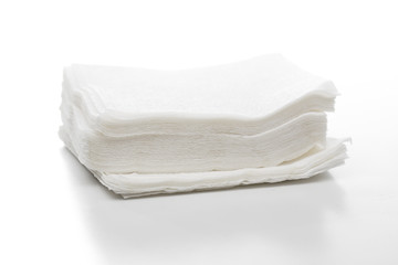 napkins on the white background