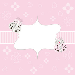 Valentine's Day frame with butterflies vector