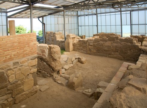 Archaeological excavations in the Eraclea Minoa, Sicily, Italy,