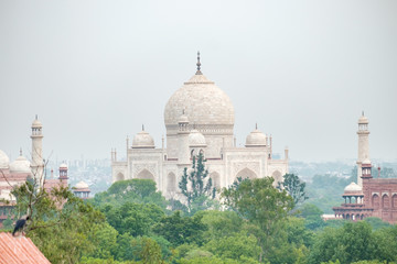 Fototapeta na wymiar morning time view of taj mahal World Heritage Site ,Agra, India,