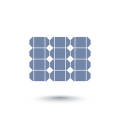 Solar energy icon, sun panel, solar energetics icon, vector illustration