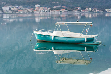 Wooden fishing boat on the sea