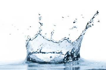 Water splash isolated on white background.