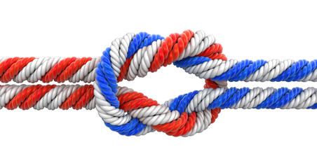 Tied knot. Image with clipping path